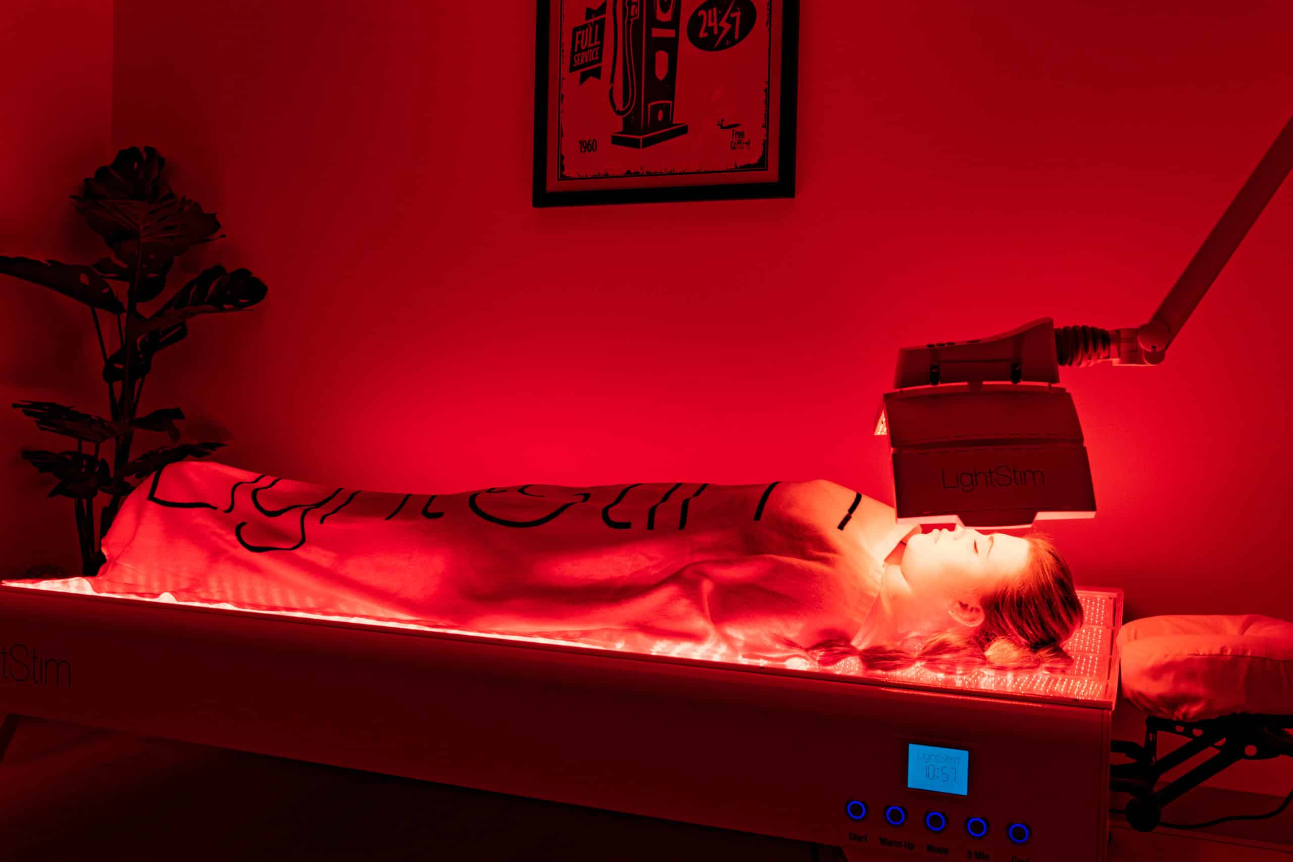 Light Stim bed for red-light therapy at Ascent Adaptation and Regeneration